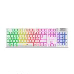TECLADO MICRONICS NEON MIC K709W / USB / WHITE / RAINBOW