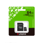 MEMORIA MICROSD KINGSTON 64GB / CL10 / ADP / 100MB/S