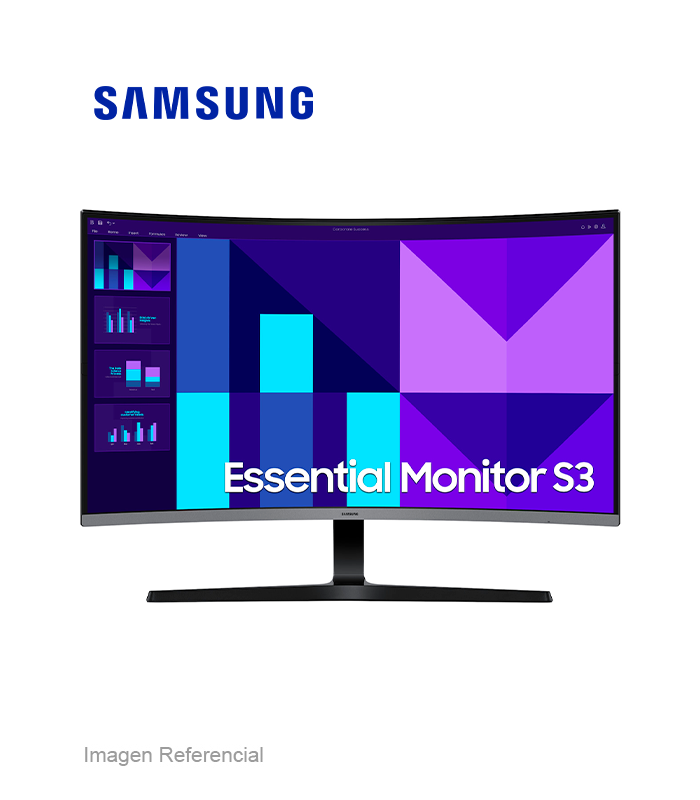 LS32D390GANXZA MONITOR SAMSUNG ESSENTIAL BLACK CURVO 32" / FHD / VA / 100HZ - Imagen 1
