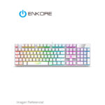 TECLADO ENKORE BRAIN ENK 603W / USB / RAINBOW / WHITE